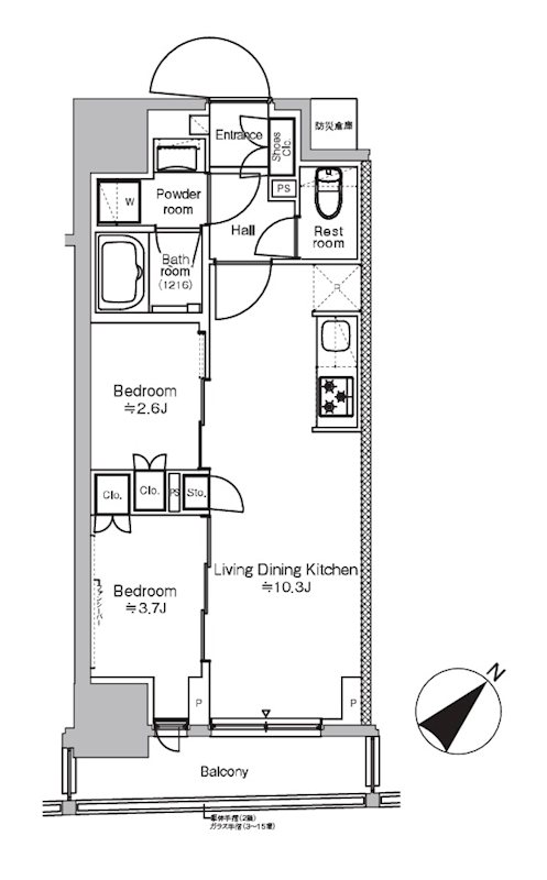 プラウドフラット日本橋馬喰町 間取り