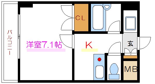 オスタペ B 103号室 間取り