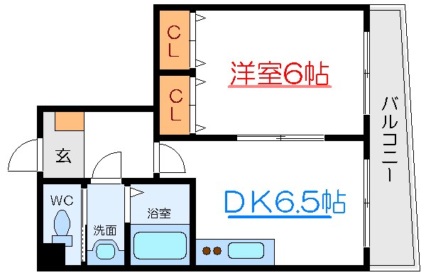 カーザ・デ・立花Ａ棟 間取り図