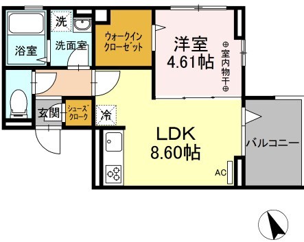 Polykatoikia N（ﾎﾟﾘｶﾃｲｷｱｴﾇ） 間取り