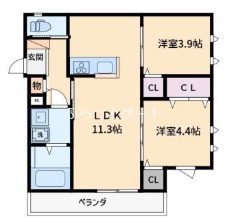 Soleil東公園 303号室 間取り