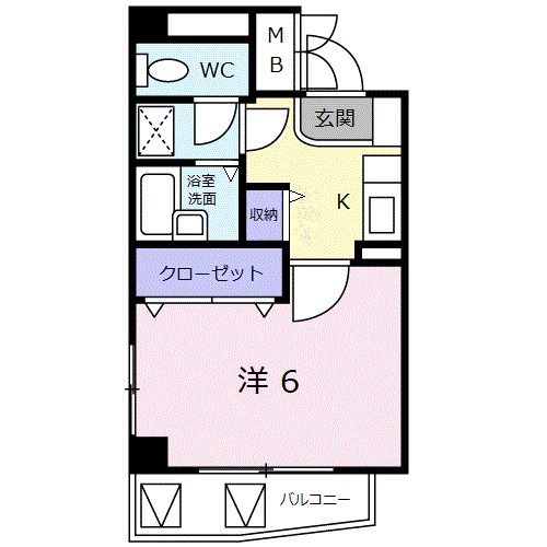 サンパレス稲荷町  間取り
