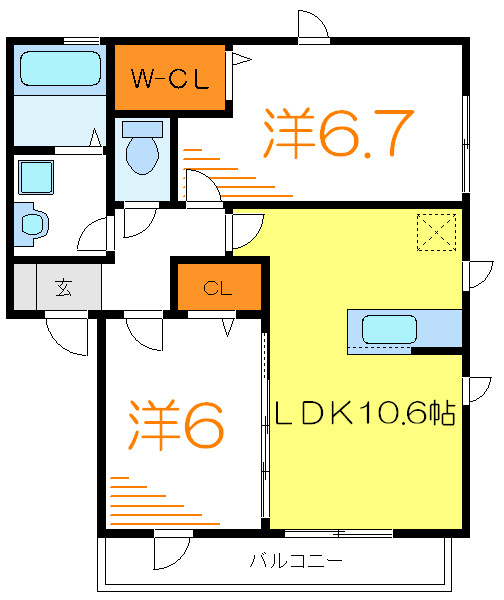 メゾンドゥベルデュール 間取り図