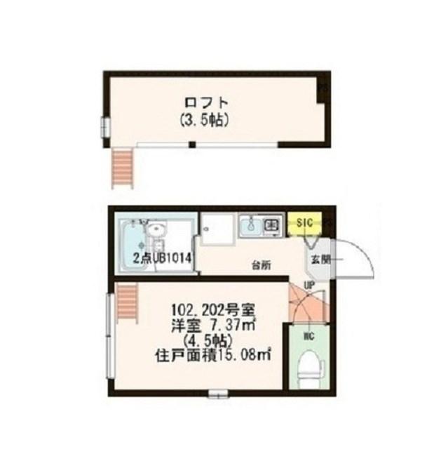 フローレスタ葛西 102号室 間取り