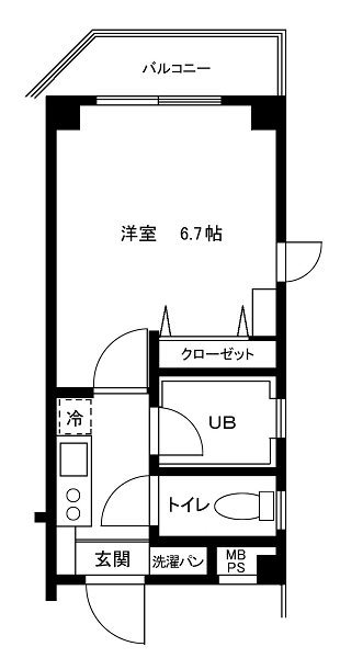サンライト潮見 402号室 間取り