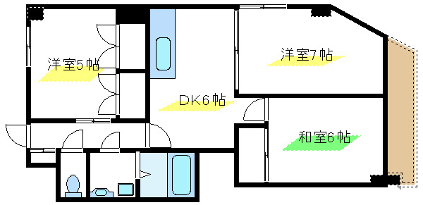 レピドール福田Ⅱ 501号室 間取り