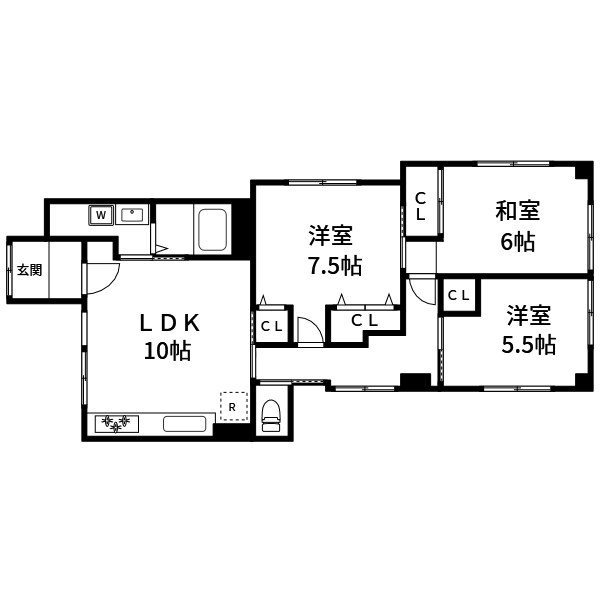 メゾン福原    間取り