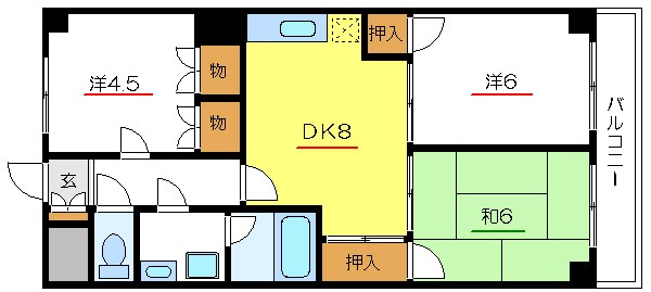 レピドール福田Ⅱ 1003号室 間取り
