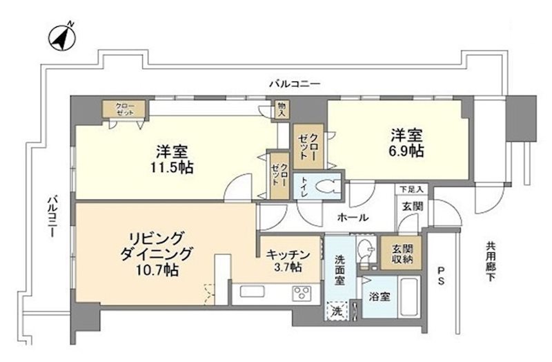 トルナーレ日本橋浜町  間取り