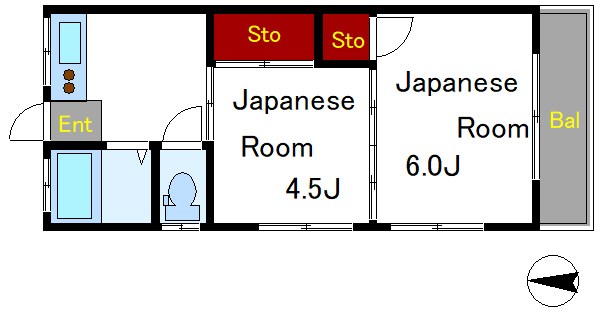 コーポ長谷川 202号室 間取り