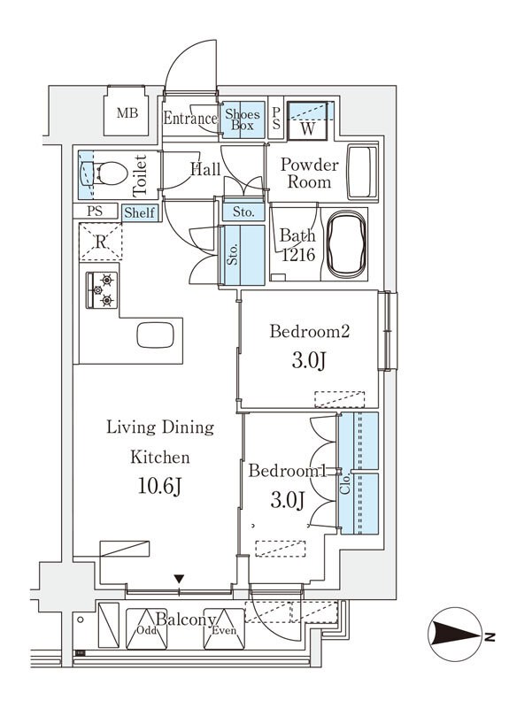 ＳＴＡＮＤＺ亀戸 間取り図