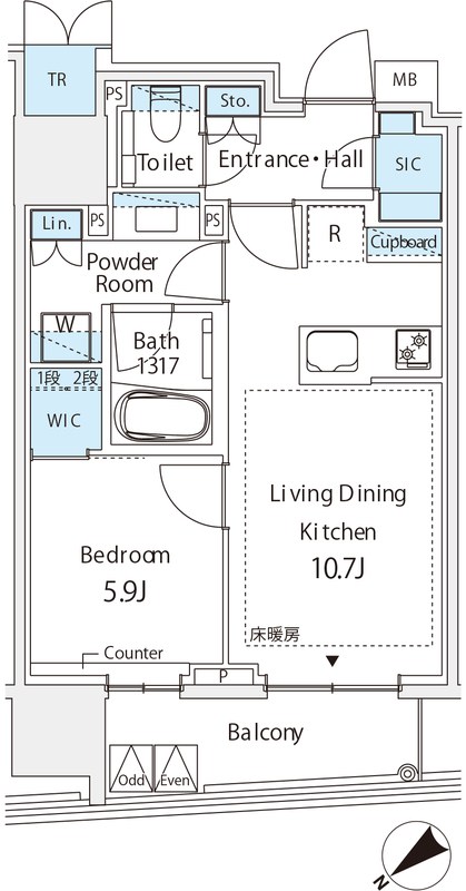 ミレアコート銀座プレミア   間取り