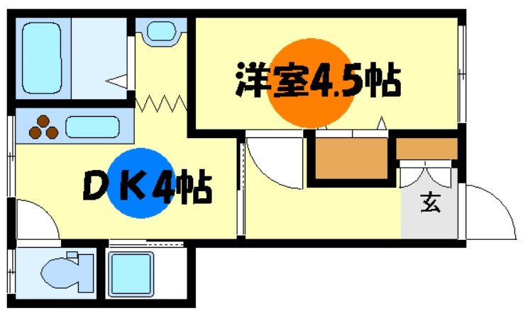 ＫＭテラス 102号室 間取り
