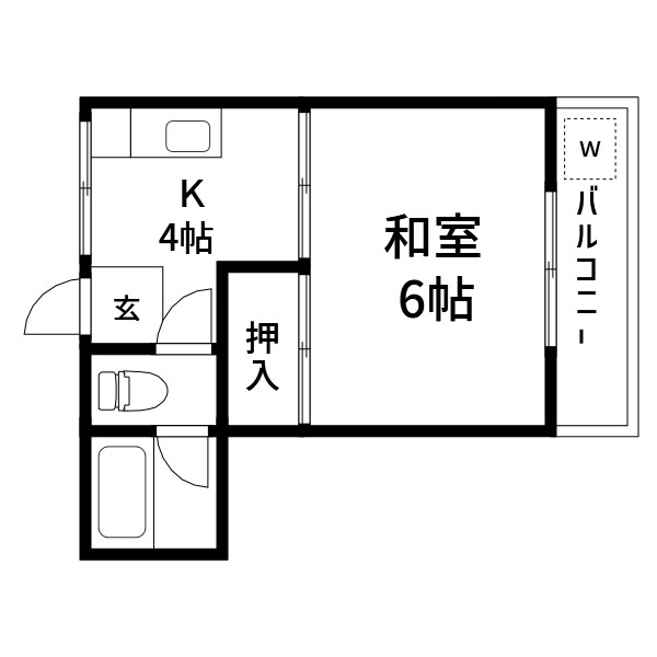 扇荘 間取り