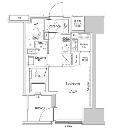 ザ・パークハビオ人形町レジデンス 間取り