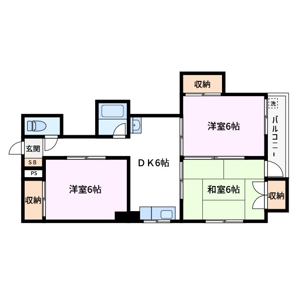 スターハイツ町屋 301号室 間取り