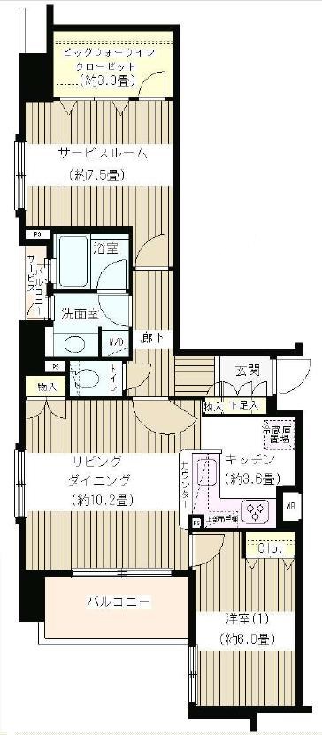 ＫＤＸレジデンス日本橋水天宮  間取り