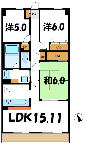 ベルシャトゥ船堀 間取り