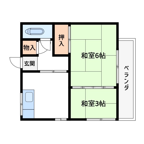 田内コーポ 間取り
