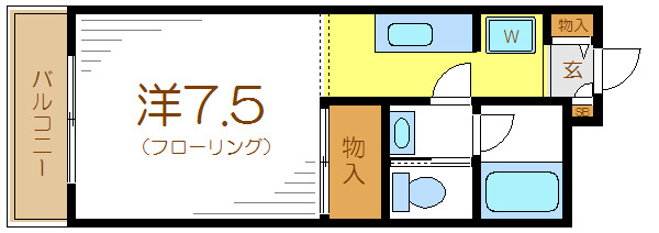 ソレイユフローラⅡ番館 106号室 間取り