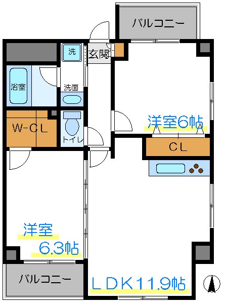 カーサプリマヴェラ   間取り図