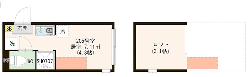 シースカイ平井 間取り