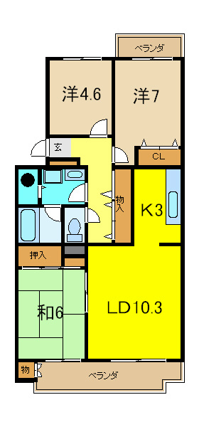 葛西ハイデンス 203号室 間取り