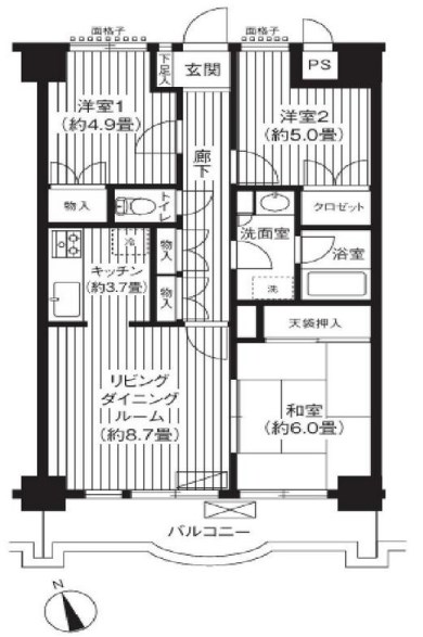 フジマンション第２ 905号室 間取り