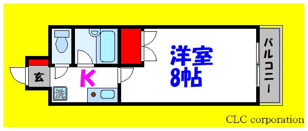 オランジェリーA 204号室 間取り