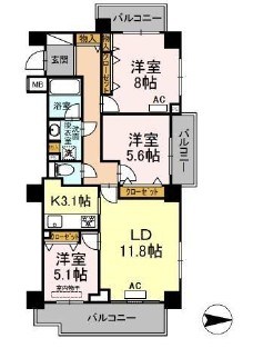 アコール北千住   間取り