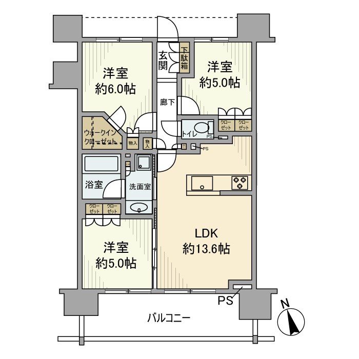 クリオ大島 間取り図