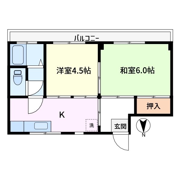 ホワイトハイツ 201号室 間取り