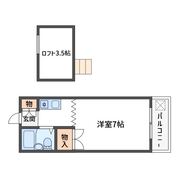 メゾンタケバ 間取り図