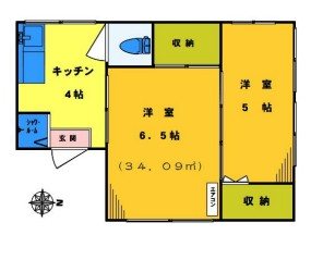 中野コーポ  間取り