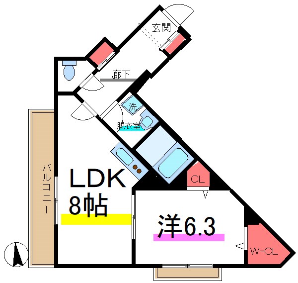 クリオ王子神谷弐番館  間取り図