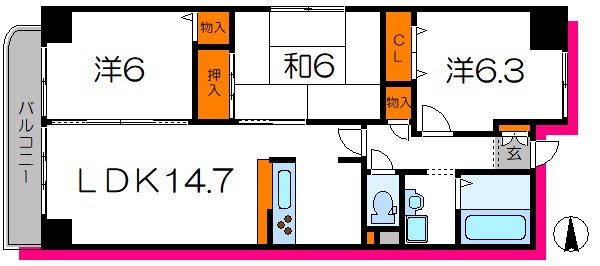 サンスカイ  間取り図