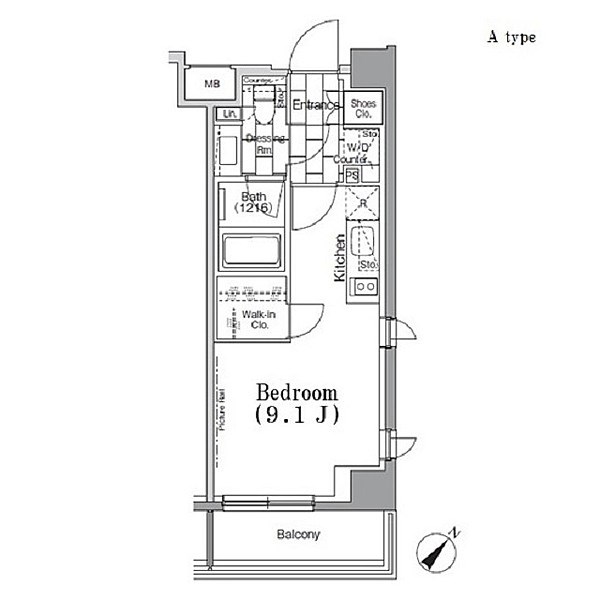 ONE ROOF　FLAT　TSUKISHIMA 間取り図