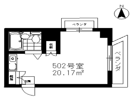 長秀ビル 502号室 間取り
