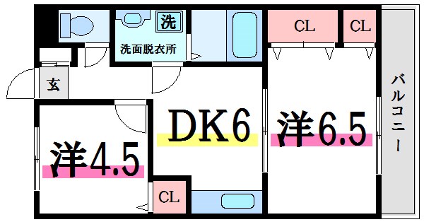 イーストハイムⅡ 間取り図