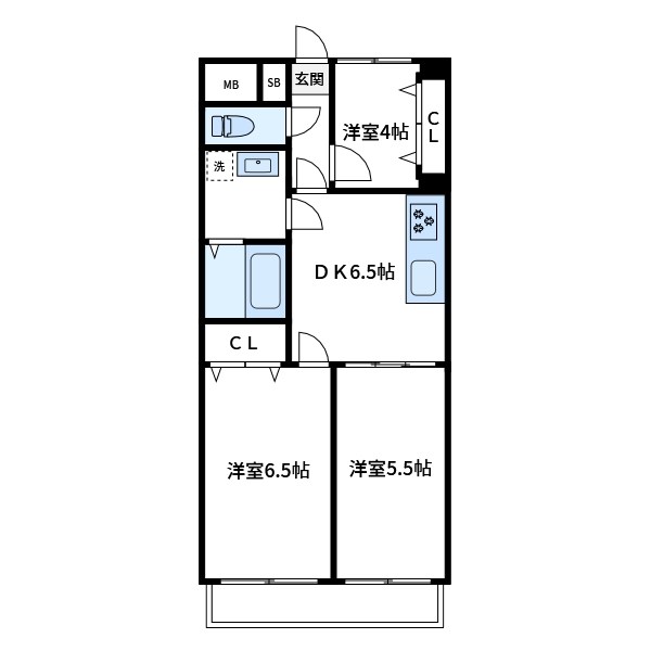 フォンテーヌ清水 間取り