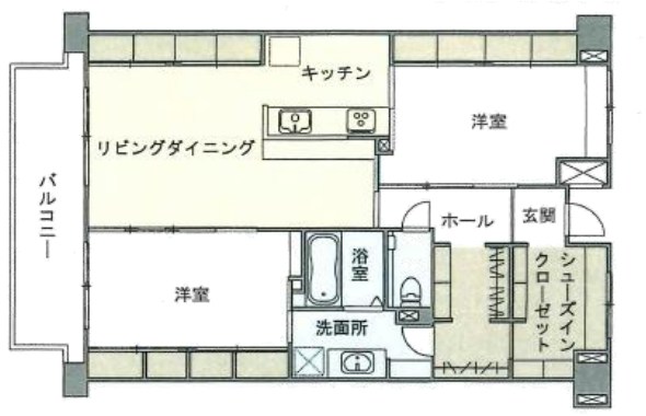 アムカス 504号室 間取り