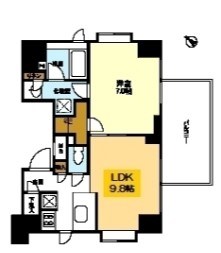 リバーレ月島  間取り