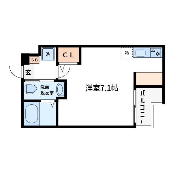 エクセラン東立石 間取り図