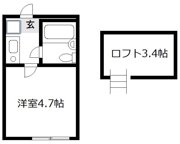 シャンテ立花Ⅱ     間取り