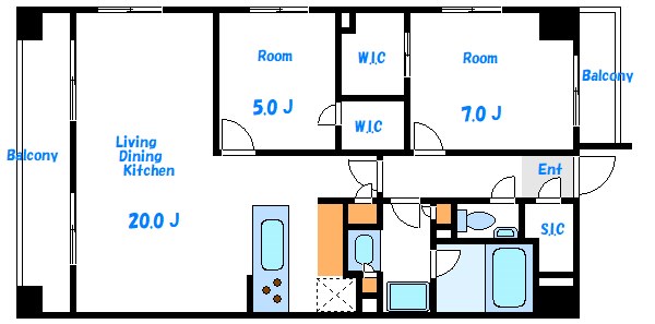 プレシス東京湊THE RESIDENCE 間取り