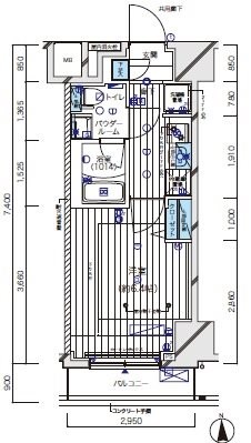 メインステージ北千住Ⅴ 間取り図