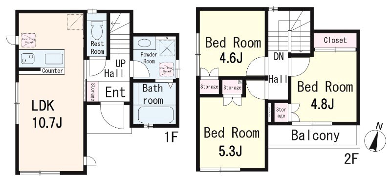 新宿３丁目戸建 間取り図