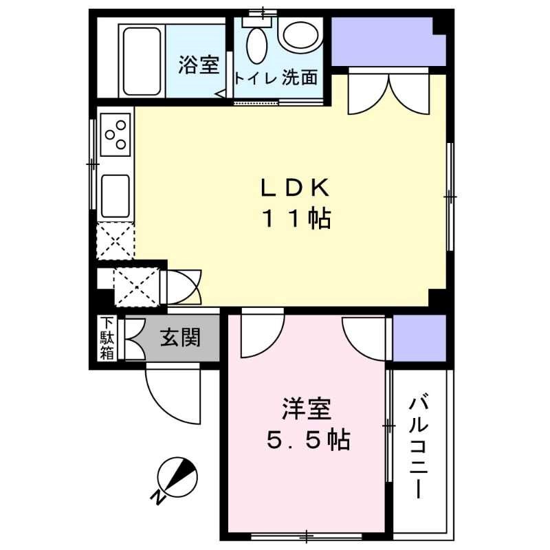 リッチハイツ南行徳Ⅱ 201号室 間取り