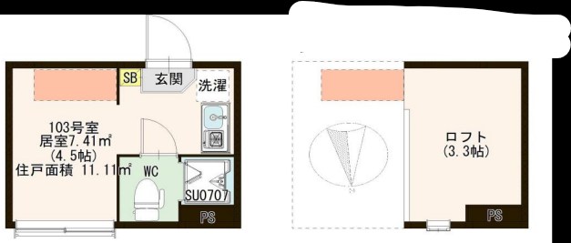 ハーモニーテラス西葛西 103号室 間取り
