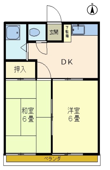 セブンコーポ 102号室 間取り